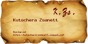 Kutschera Zsanett névjegykártya